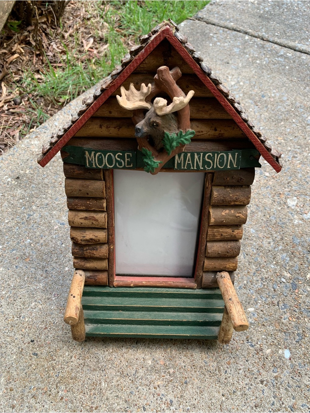 Handmade “Moose Mansion” Wooden Picture Frame